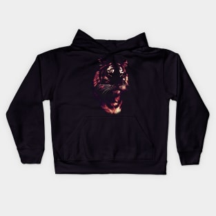 tiger, colored tiger Kids Hoodie